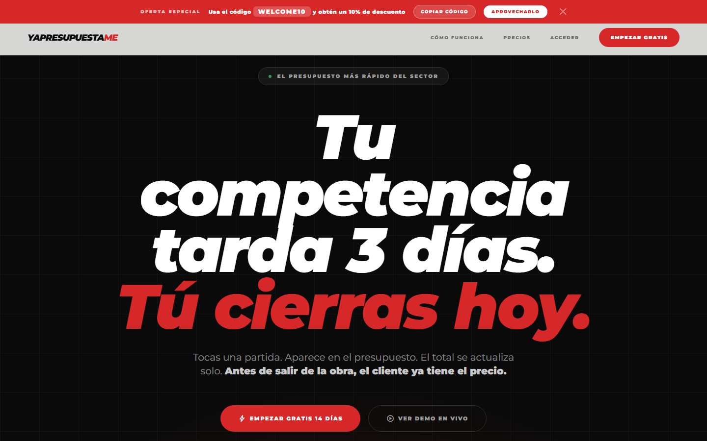 Captura de yapresupuesta.me